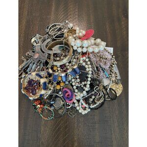 New/VTG 4+lbs Wearable Jewelry Lot Some Name Brands J. Crew WHBM Loft Sarah Cov